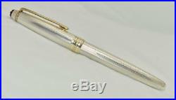 Vintage MONTBLANC Meisterstuck Solitaire Sterling Silver Barley Fountain Pen