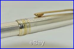 Vintage MONTBLANC Meisterstuck Solitaire Sterling Silver Barley Fountain Pen