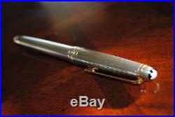 Vintage Montblanc Meisterstuck Solitaire Sterling Silver Rollerball Pen 925