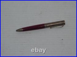 Vintage Montegrappa 925 Sterling & Red Swirl Celluloid Ballpoint Mechanical Pen