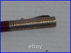 Vintage Montegrappa 925 Sterling & Red Swirl Celluloid Ballpoint Mechanical Pen
