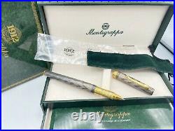 Vintage Montegrappa STERLING SILVER Rollerball Pen Large GT New in Box NOS