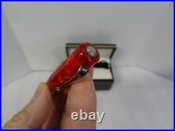 Vintage New NIB Montegrappa 1912 Red W Sterling Silver Trim Ballpoint Pen