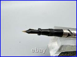 Vintage PARKER 14 Lucky Curve Fountain Pen STERLING SILVER FILLIGREE OVERLAY