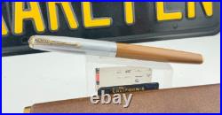 Vintage PARKER 51 Fountain pen DJ BUCKSKIN BEIGE STERLING SILVER CAP 14K Tassie