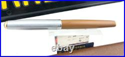Vintage PARKER 51 Fountain pen DJ BUCKSKIN BEIGE STERLING SILVER CAP 14K Tassie