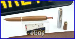 Vintage PARKER 51 Fountain pen DJ BUCKSKIN BEIGE STERLING SILVER CAP 14K Tassie