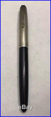 Vintage PARKER 51 fountain pen Blue Diamond Sterling Silver Plunger 4 date code