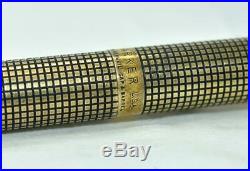 Vintage PARKER 75 Cisele Fountain Pen 925 Sterling Silver Vermeil Gold Trim