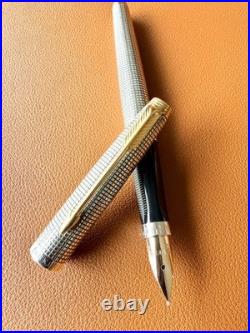Vintage PARKER 75 Sterling Silver Fountain Pen -Extra Fine Nib Perfection