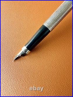 Vintage PARKER 75 Sterling Silver Fountain Pen -Extra Fine Nib Perfection