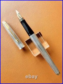 Vintage PARKER 75 Sterling Silver Fountain Pen -Extra Fine Nib Perfection