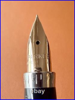 Vintage PARKER 75 Sterling Silver Fountain Pen -Extra Fine Nib Perfection