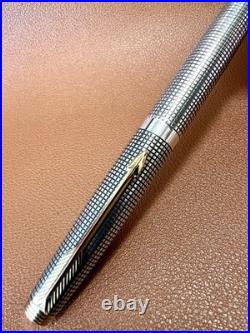 Vintage PARKER 75 Sterling Silver Fountain Pen Fine Nib USA Cisele Pattern