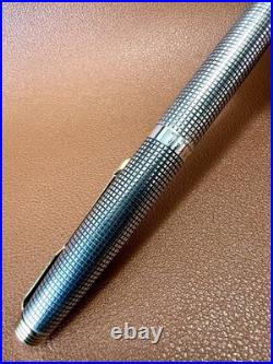 Vintage PARKER 75 Sterling Silver Fountain Pen Fine Nib USA Cisele Pattern