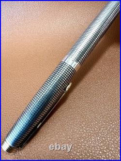 Vintage PARKER 75 Sterling Silver Fountain Pen Fine Nib USA Cisele Pattern