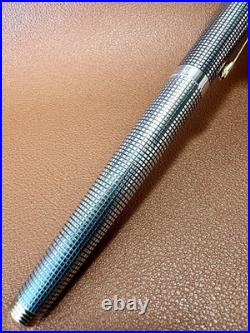 Vintage PARKER 75 Sterling Silver Fountain Pen Fine Nib USA Cisele Pattern