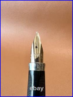 Vintage PARKER 75 Sterling Silver Fountain Pen Fine Nib USA Cisele Pattern