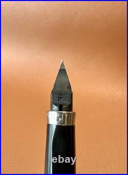 Vintage PARKER 75 Sterling Silver Fountain Pen Fine Nib USA Cisele Pattern