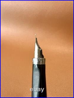 Vintage PARKER 75 Sterling Silver Fountain Pen Fine Nib USA Cisele Pattern