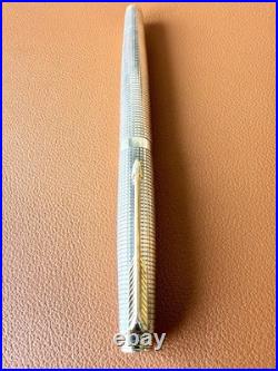 Vintage PARKER 75 Sterling Silver Fountain Pen Medium Nib Perfection