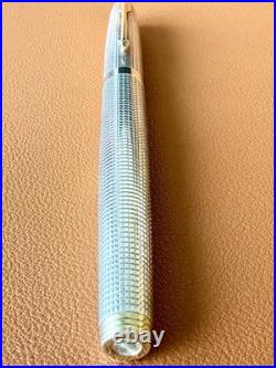 Vintage PARKER 75 Sterling Silver Fountain Pen Medium Nib Perfection