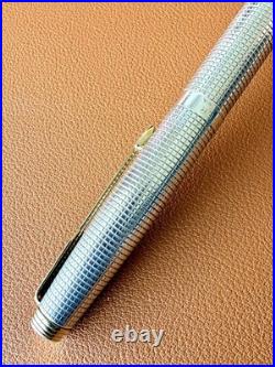 Vintage PARKER 75 Sterling Silver Fountain Pen Medium Nib Perfection