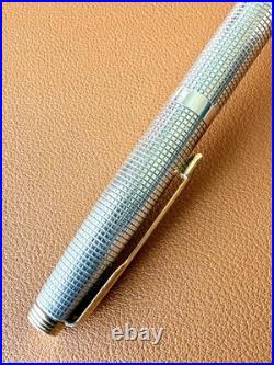 Vintage PARKER 75 Sterling Silver Fountain Pen Medium Nib Perfection