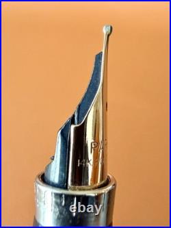 Vintage PARKER 75 Sterling Silver Fountain Pen Medium Nib Perfection