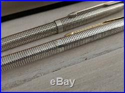 Vintage PARKER Cisele Classic 75 Sterling Silver Ballpoint Pen & Pencil Set