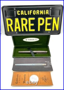 Vintage Parker 75 CISELE Sterling Silver Fountain Pen 14K MED FLAT TASIES MINTY Vintage Parker 75 CISELE Sterling Silver Fountain Pen 14K MED FLAT TASIES MINTY