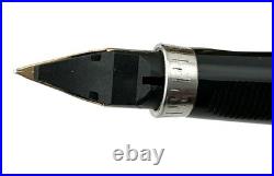 Vintage Parker 75 CISELE Sterling Silver Fountain Pen 14K MED FLAT TASIES MINTY