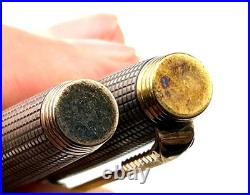 Vintage Parker 75 CISELE Sterling Silver Fountain Pen 14K MED FLAT TASIES MINTY
