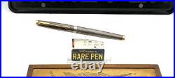 Vintage Parker 75 CISELE Sterling Silver Fountain Pen ITALIAN MARKET 14K F MINT