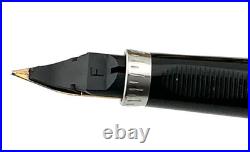 Vintage Parker 75 CISELE Sterling Silver Fountain Pen ITALIAN MARKET 14K F MINT