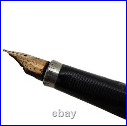 Vintage Parker 75 Ciselé Sterling Silver 14K Fine F Fountain Pen France