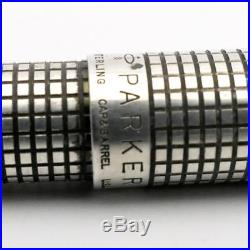 Vintage Parker 75 Cisele Sterling Silver Ballpoint Pen Cap Actuated- Clean