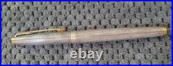 Vintage Parker 75 Cisele Sterling Silver Fountain Pen Flat Top 14K Nib XF USA