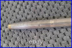 Vintage Parker 75 Cisele Sterling Silver Fountain Pen Flat Top 14K Nib XF USA