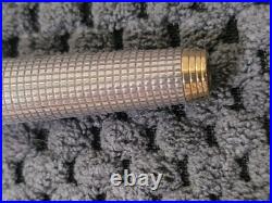 Vintage Parker 75 Cisele Sterling Silver Fountain Pen Flat Top 14K Nib XF USA