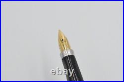 Vintage Parker 75 Fountain Pen Sterling Silver 14K XF Nib Converter Japan