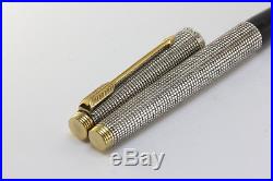 Vintage Parker 75 Fountain Pen. Sterling Silver Cap And Barrel- Flat Top
