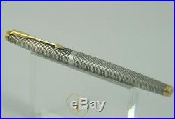 Vintage Parker 75 Sterling Silver Cicele Fountain Pen, GT, Box, XF Nib Nr Mint