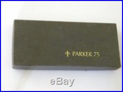 Vintage Parker 75 Sterling Silver Flat top Fountain pen 14K gold Nib
