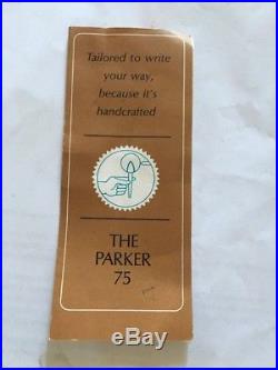 Vintage Parker 75 Sterling Silver Fountain Pen 14 K Gold Nib Nice Estate Old