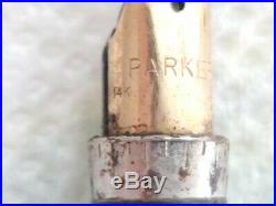Vintage Parker 75 Sterling Silver Fountain Pen 14k Nib & Pencil Set Original Box