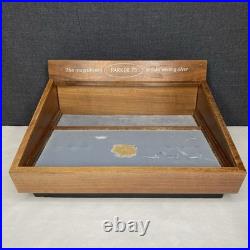 Vintage Parker 75 Sterling Silver Pen Wood/Glass Store Display Case withKey Rare