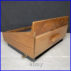 Vintage Parker 75 Sterling Silver Pen Wood/Glass Store Display Case withKey Rare