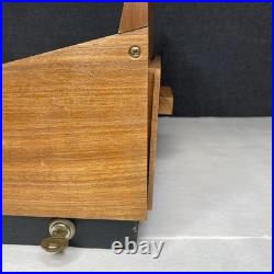 Vintage Parker 75 Sterling Silver Pen Wood/Glass Store Display Case withKey Rare