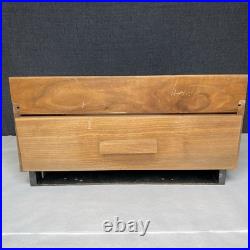 Vintage Parker 75 Sterling Silver Pen Wood/Glass Store Display Case withKey Rare